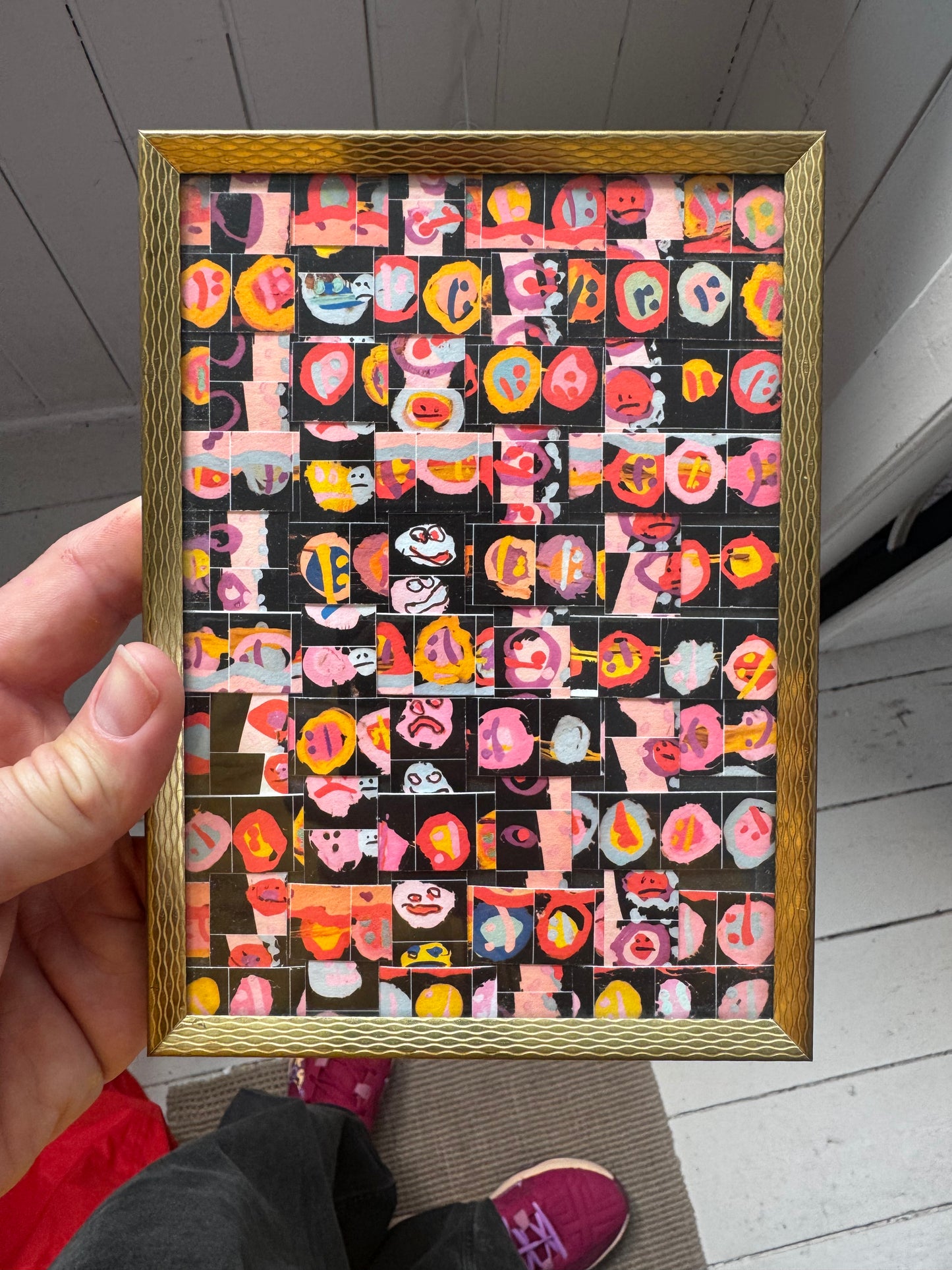"Flat Pack" print weave Limited edition 1 of 1 (Framed)