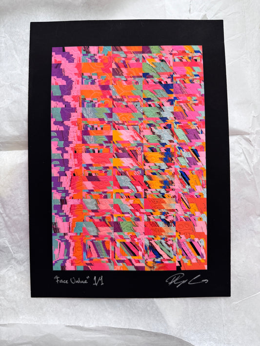 "Face Value" Secret Layer Debossed Fine Art Print 1/1